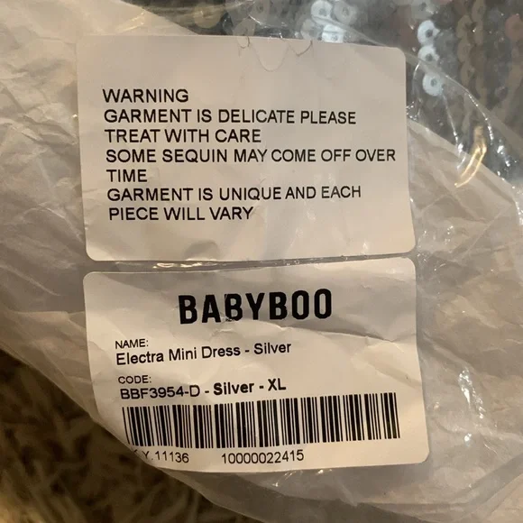 Babyboo Fashion Electra Mini Dress - Silver - Picture 4 of 4